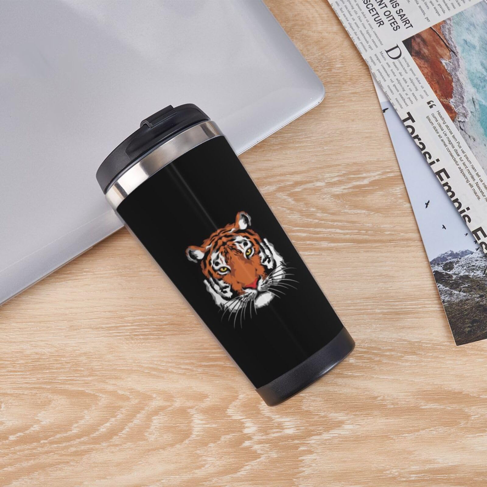 Amazon.co.jp: タンブラー 虎柄 トラ柄 コーヒータンブラー 水筒 保温